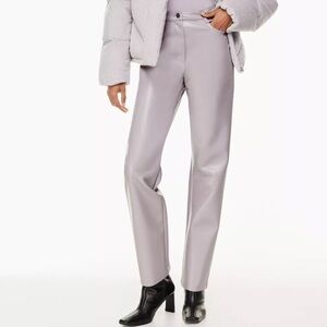 Wilfred Gray Leather Pants
